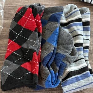 Men's Tommy Copper Compression Argyle and Striped Socks Set  3 Pair